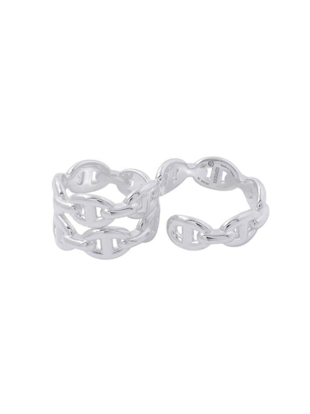 Hermes Ring Chaine D'ancre Enchainee Double